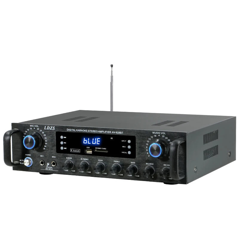 900W bluetooth Audio Power Amplifier HiFi Amp Speaker 12V/220V AV Amp Speaker Remote Control For Car Home Square Dancing 5.1 Cha