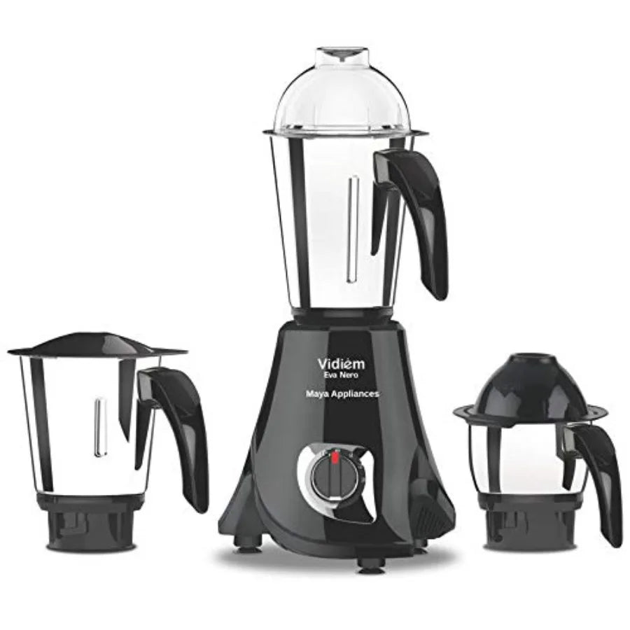 Eva Nero Mixer Grinder 650 watts - 110V for Home Kitchen Use with High-Power Motor and Durable Stainless Steel Blades for Smoot
