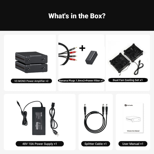 Fosi Audio V3 Mono Stereo Power Amplifier 2/2.1/3/4/5 Channel TPA3255 Mini Amp 240W Professional Amplifier