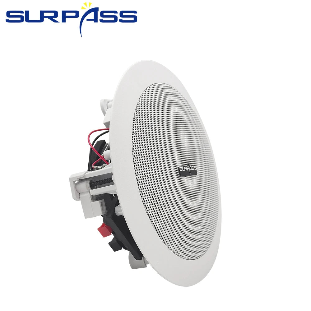 5inch 20W Coaxial Ceiling Speaker PA System Home Passive In-ceiling Loudspeaker HiFi Background Music Speakers Bathroom Kitchen
