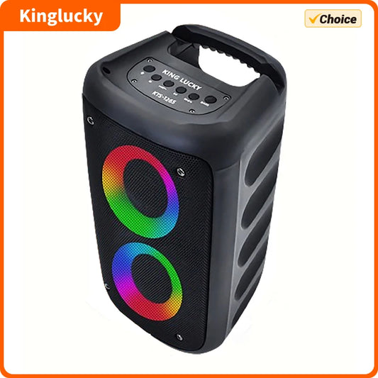 Kinglucky KTS-1265 wireless subwoofer speaker home party speaker portable outdoor sports surround sound box disco light