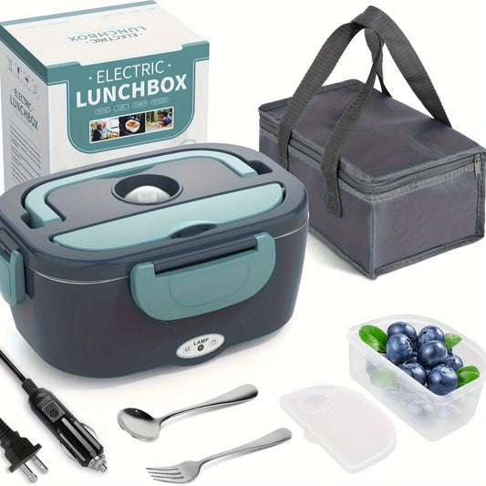 1.5 L 60W Electric Lunch Box Food Warmer Portable Food Heater for Car Or Home - Leak Proof, Lunch Heating Microwave for Truckers