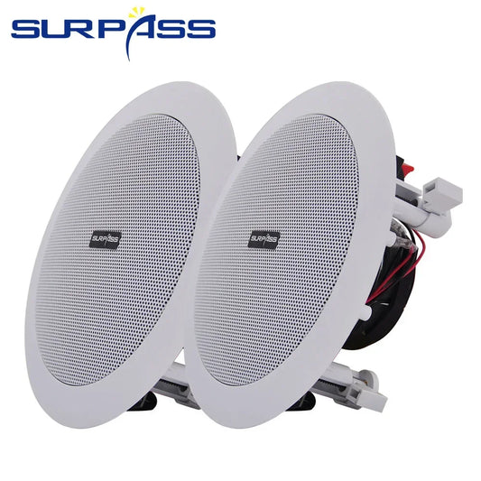 5inch 20W Coaxial Ceiling Speaker PA System Home Passive In-ceiling Loudspeaker HiFi Background Music Speakers Bathroom Kitchen