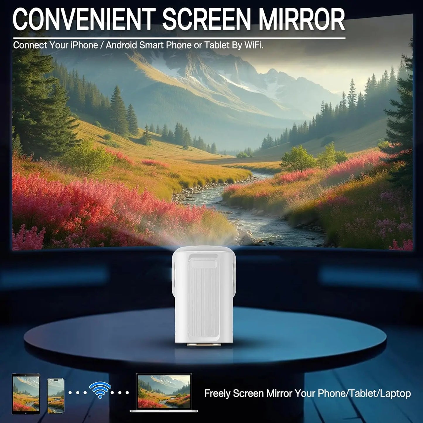 XGODY Projector Gimbal 5 Pro/3S 4K Android 11.0 Native 1080P/720P Autofokus 330ANSI Dual Wifi Bluetooth Home Theater Cinema