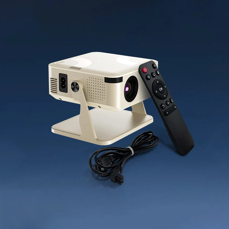Portable 650ANSI Projector Native 1080P Android 11 Auto Focus & Keystone 4K 360° Rotate Wifi6 BT5.2 Airmouse Home Theater
