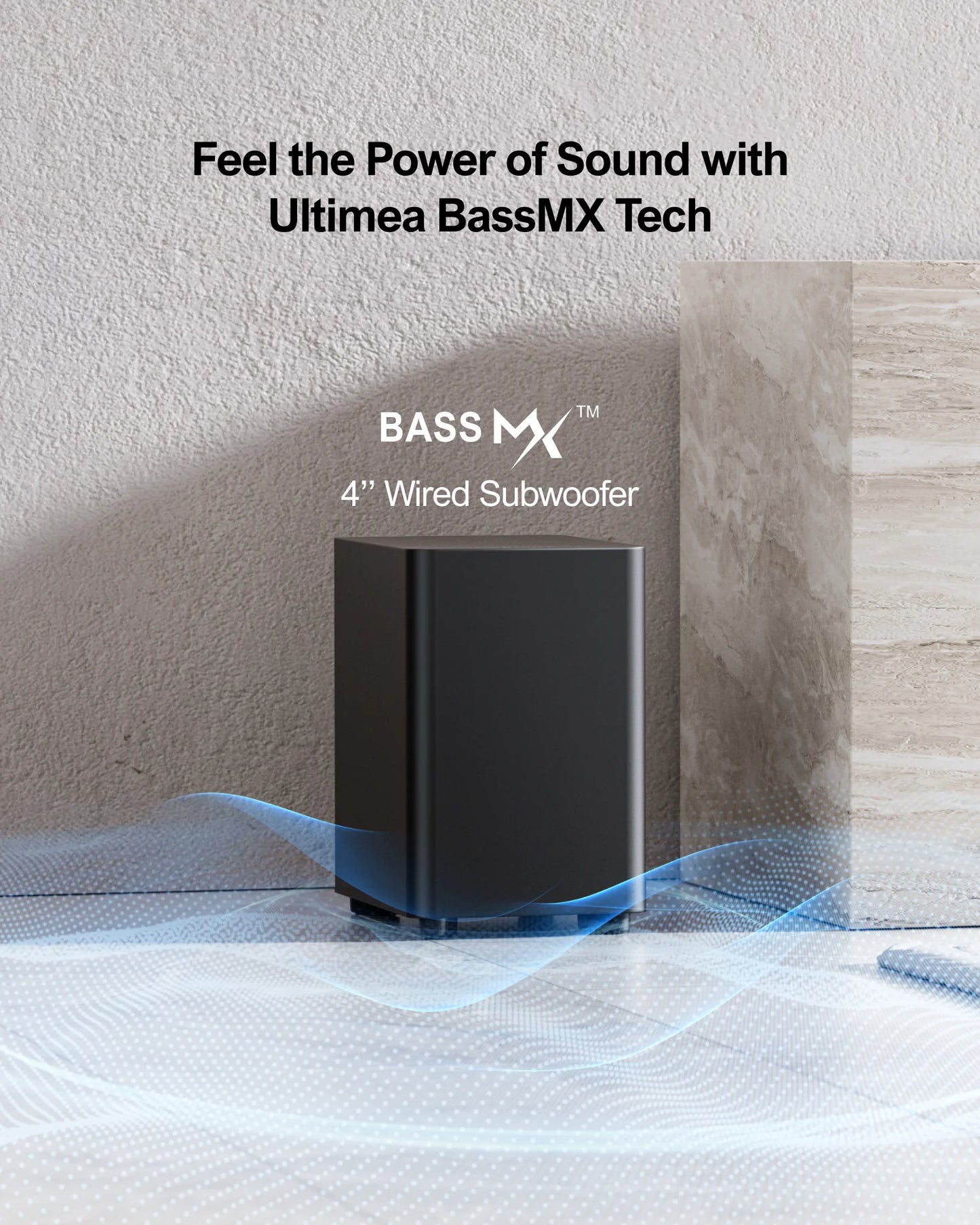 ULTIMEA 5.1ch SoundBar with Dolby Atmos, APP Control, Home Theater Sound Bar for Smart TV with Subwoofer&2 Surround Speakers