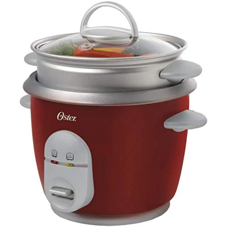 6-Cup Rice Cooker with Steamer for Home Kitchen Use Multi-Function Cooking System with Built-in Steaming Basket Ideal for Healt