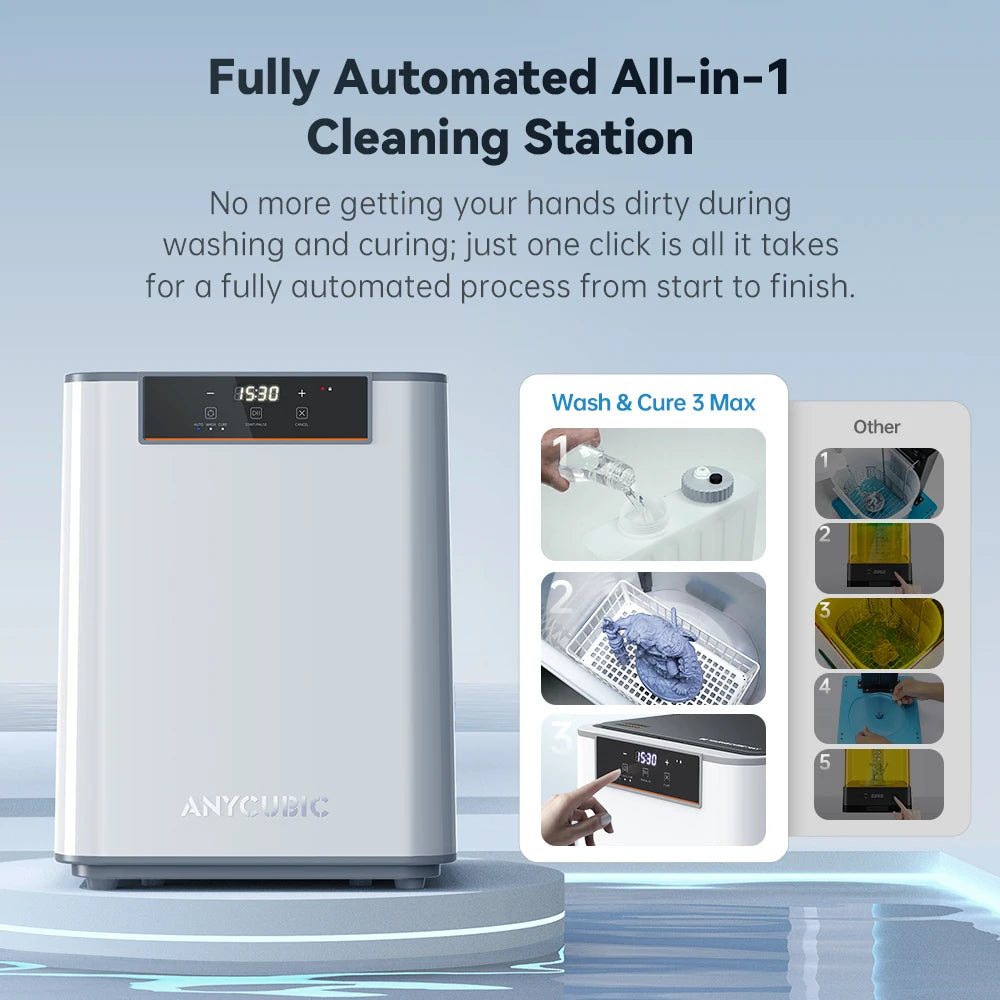 ANYCUBIC Wash & Cure 3 Max 15.1L Super Large Volume Curing Washing Machine For LCD SLA 3D Printer For Photon M7 MaX
