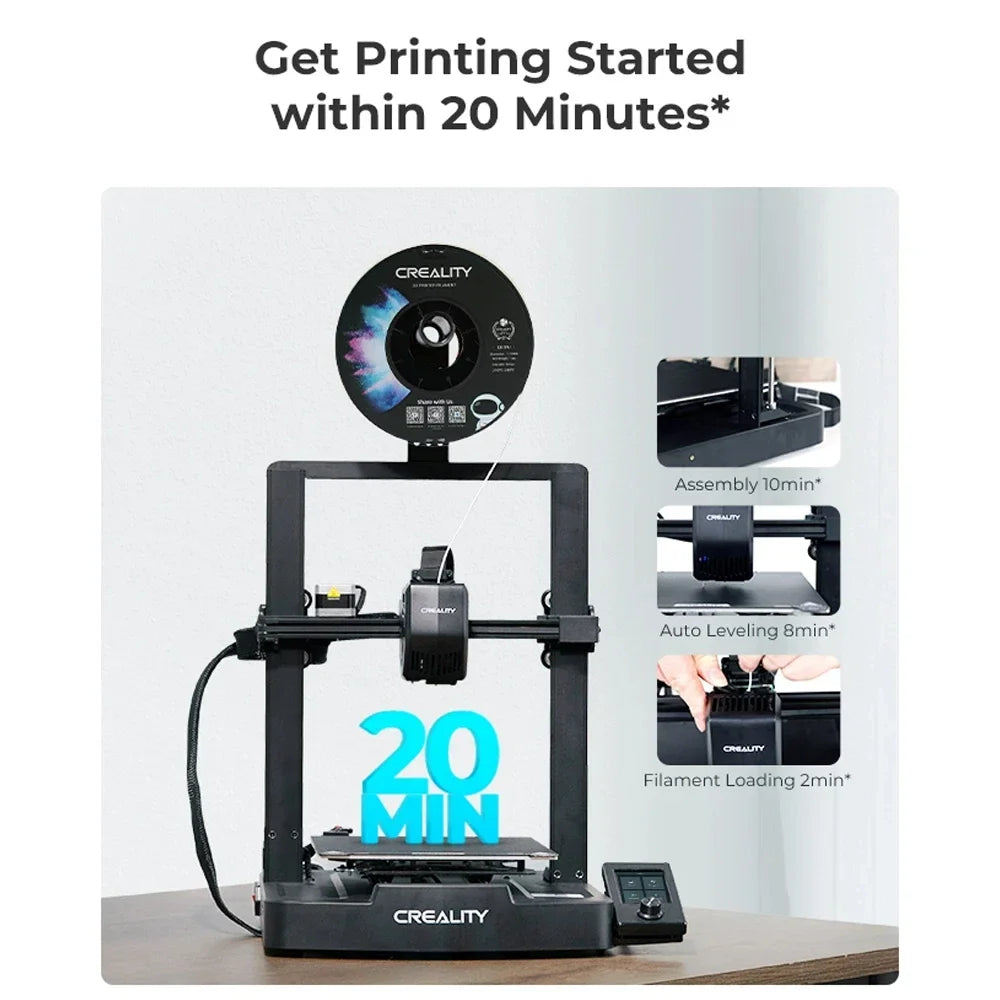 Creality Ender-3 V3 SE 3D Printer Worry-free Auto Leveling Sprite Extruder Dual Z-axis PC Spring Steel 250mm/s Fast Printing