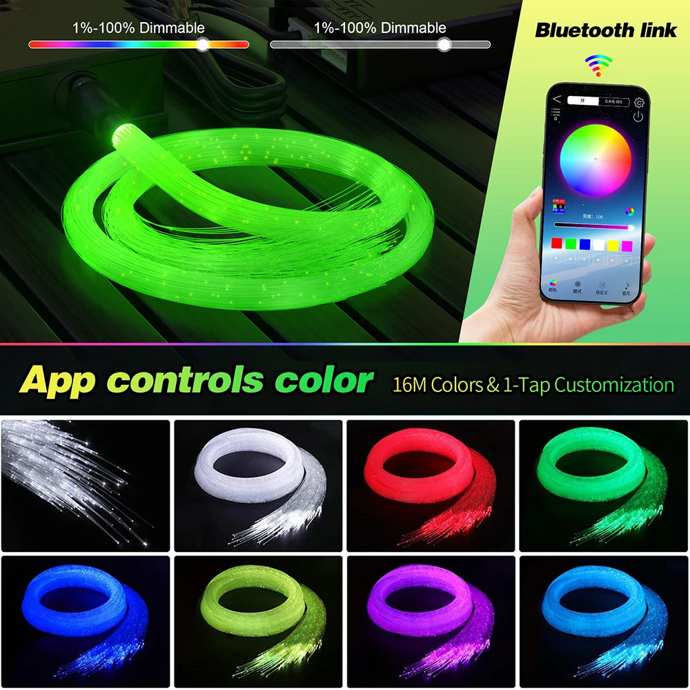 New RGBW 1/2/4 split machine Car Roof Star Light Starry Sky Atmosphere Optic star ceiling Light APP Control kits for Car Home