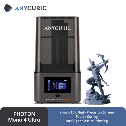 ANYCUBIC Photon Mono 4 Ultra 3D Printer 10K 7'' high-definition screen UV Resin High-Speed 3D Printing Size 236mmx231mmx430mm