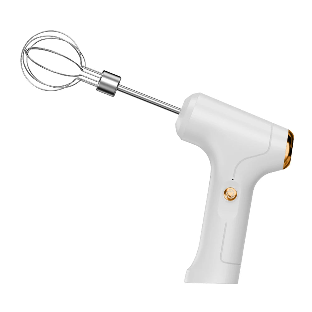 Handheld Mixer Electric Mixer Mini Electric Whisk USB Rechargeable Egg Beater Set with One-Touch Speed Control for Kitchen