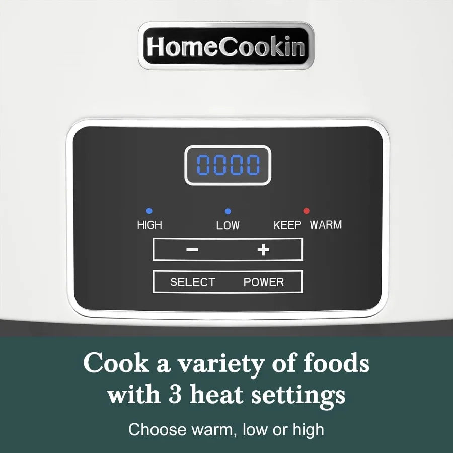 6Quart Programmable Slow Cooker with Timer for Family Dinners Ideal Small Kitchen Appliance Serves 6+ People Features Adjustabl
