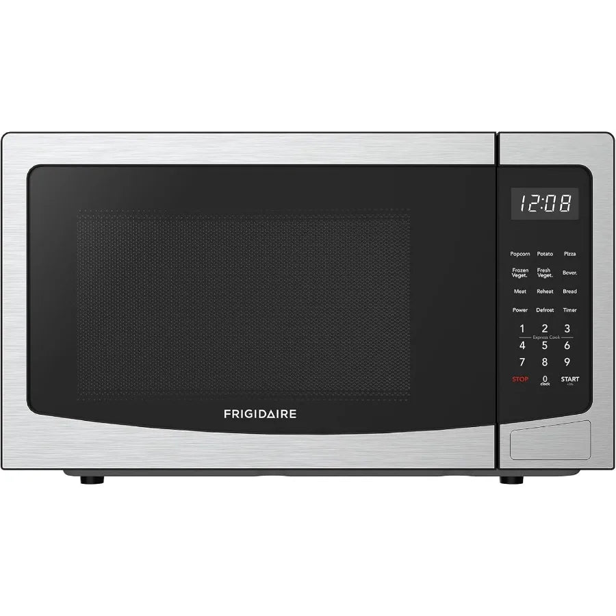 1.1 cu.ft. Countertop Microwave Oven Stainless Steel Design for Compact Kitchen Spaces Energy-Efficient Cooking with Quick Heat