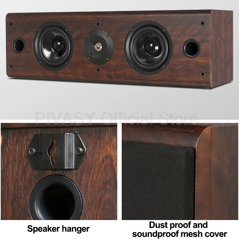 5 Inch High School Audio Speaker  Home Theater System Stereo Surround Sound Passive LoudSpeaker Wooden Combination Sound Box Set