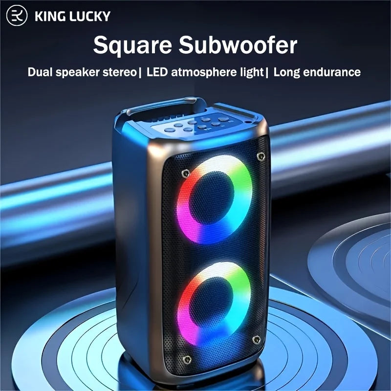 Kinglucky KTS-1265 wireless subwoofer speaker home party speaker portable outdoor sports surround sound box disco light