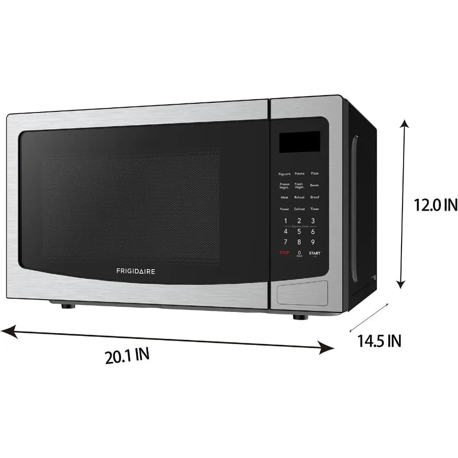 1.1 cu.ft. Countertop Microwave Oven Stainless Steel Design for Compact Kitchen Spaces Energy-Efficient Cooking with Quick Heat