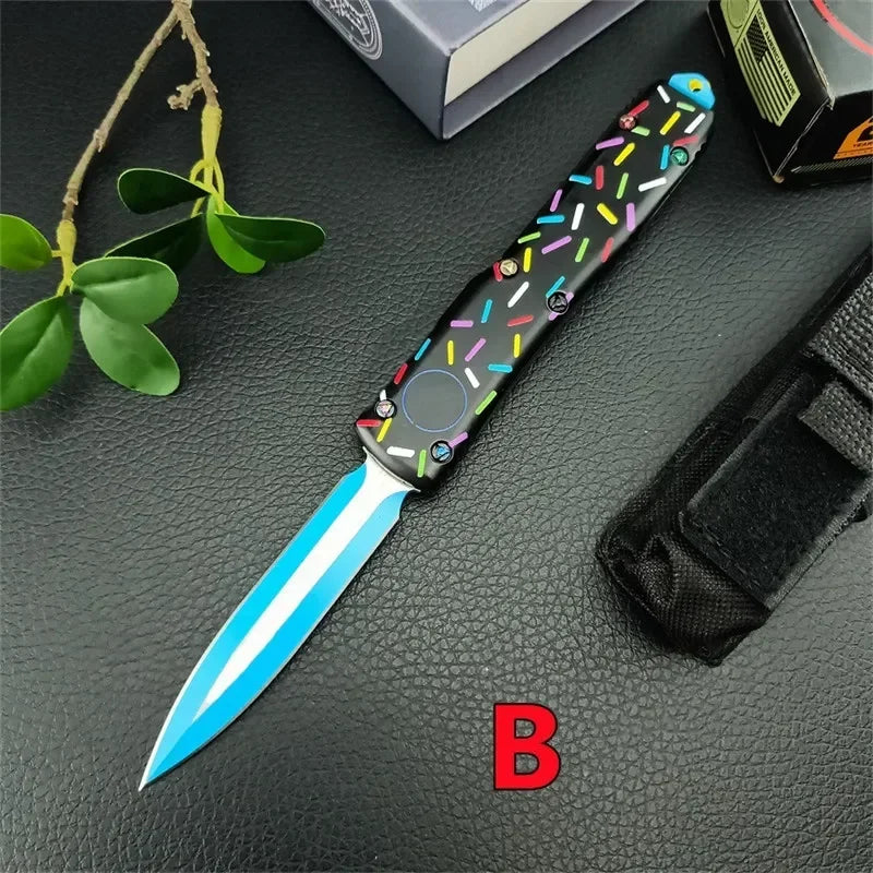 Mic Folding Knife UT85 D2 Blade Aluminum Alloy Handle High Quality Outdoor EDC Camping Hiking Hunting Pocket Knives