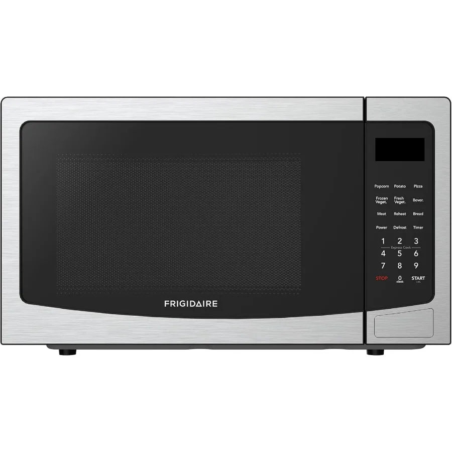 1.1 cu.ft. Countertop Microwave Oven Stainless Steel Design for Compact Kitchen Spaces Energy-Efficient Cooking with Quick Heat