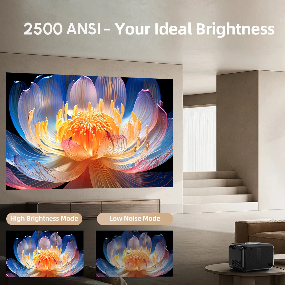 CAIWEI A6G Android 14 UHD 4K Projector 1080P Google Certified Smart TV WiFi 6 Auto Focus Home Cinema Video Projectors for Movies