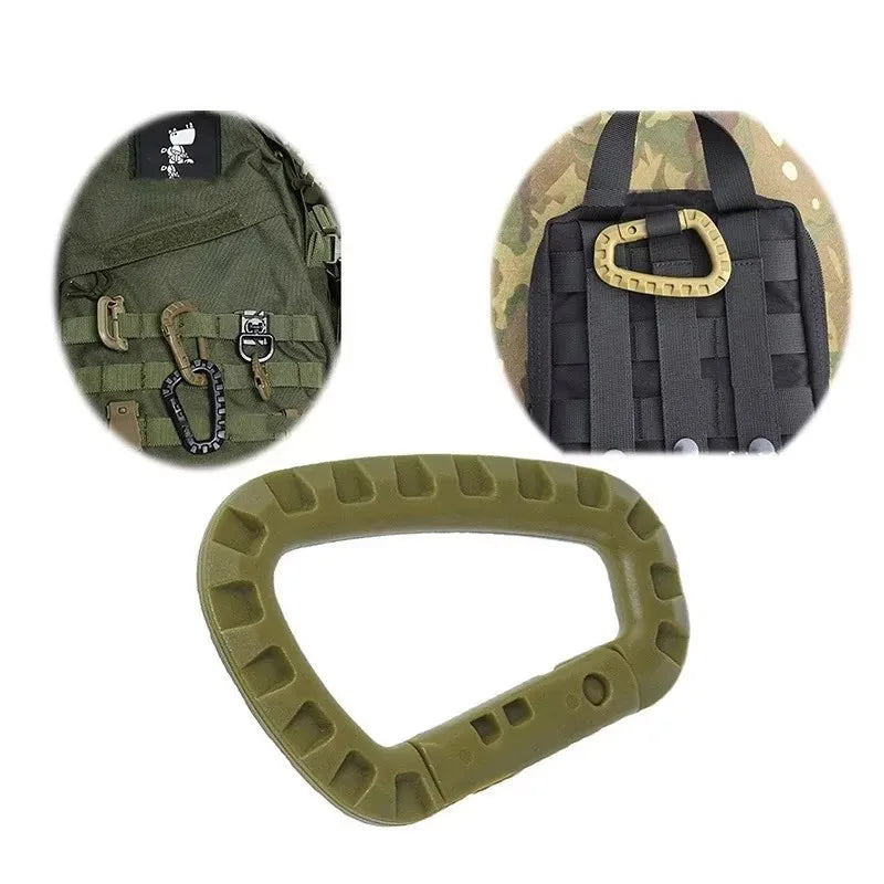 1-10Pcs Military tactical carabiner Clips Accessories D-Ring Buckle Mountaineering Carabiner Backpack Hanging Key Outdoor gadget