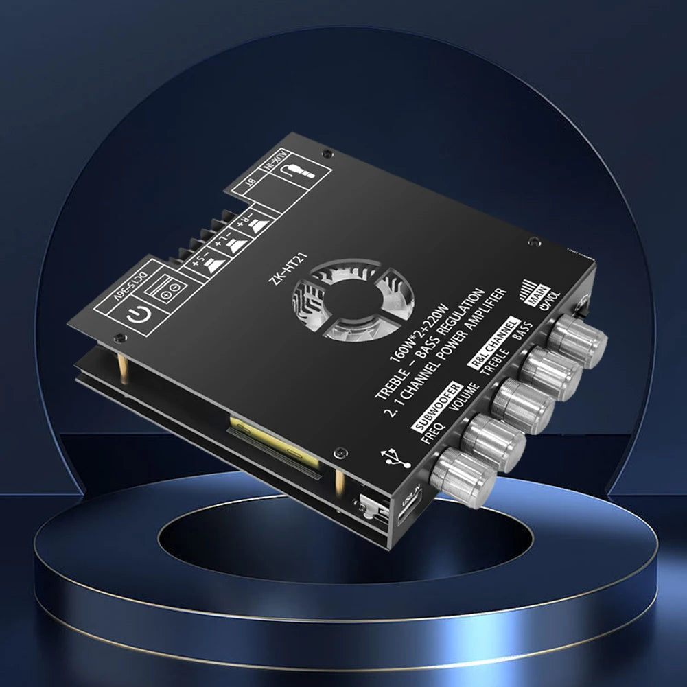 ZK-HT21 Digital Amplifier Module with Subwoofer TDA7498E Audio Power Amplifier Module DC15-36V 160WX2+220W Bluetooth-Compatible