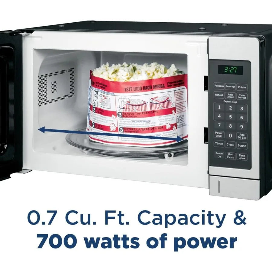 Countertop Microwave Oven with 0.7 Cubic Feet Capacity and 700 Watts Power Output Compact and Efficient Kitchen Appliance Perfe