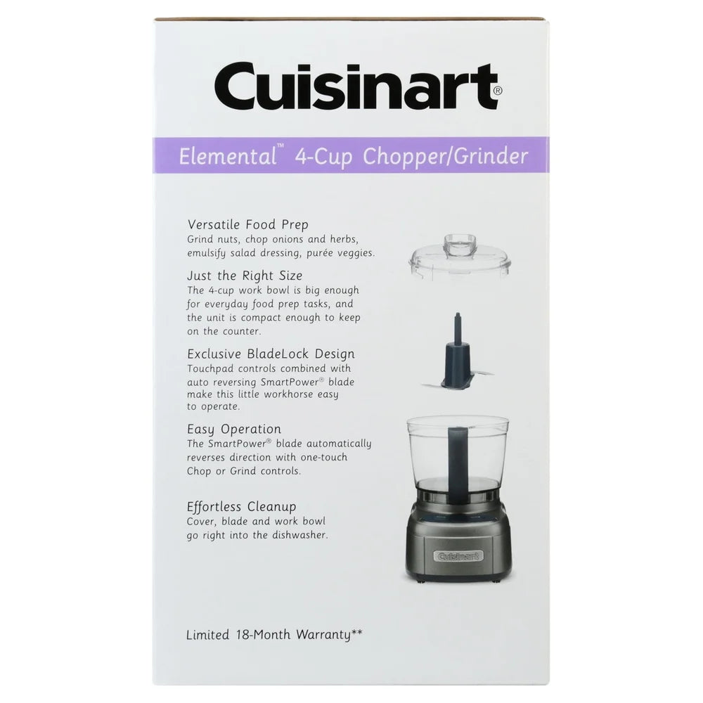4-Cup Chopper Grinder SmartPower Blade BladeLock System Touchpad Controls Dishwasher Safe Recipe Booklet Kitchen Food Processor