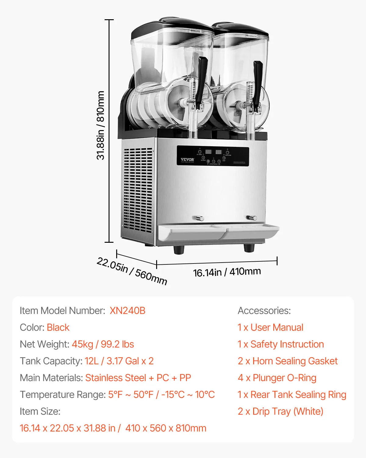 SucceBuy 3-36L Commercial Slushy Machine 1-3 Tanks Stainless Steel Margarita Smoothie Frozen Drink Maker for Party Restaurants