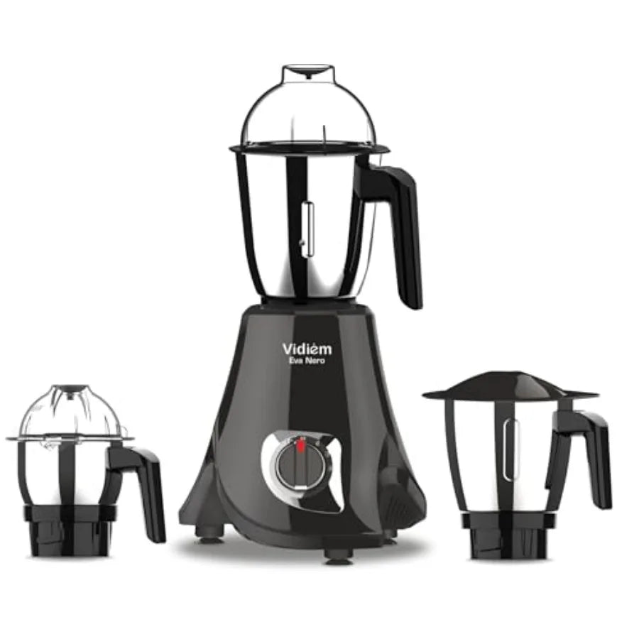 Eva Nero Mixer Grinder 650 watts - 110V for Home Kitchen Use with High-Power Motor and Durable Stainless Steel Blades for Smoot