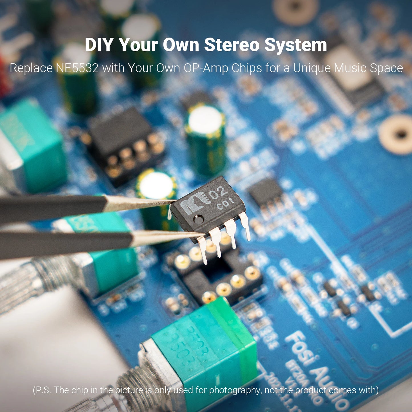 Fosi Audio  TPA3255 Bluetooth Sound Power Amplifier 300W x2 Mini HiFi Stereo Class D Amp Bass Treble For Home Theater