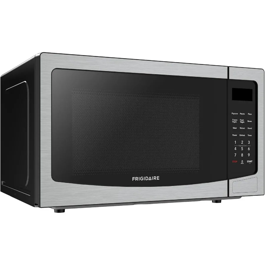 1.1 cu.ft. Countertop Microwave Oven Stainless Steel Design for Compact Kitchen Spaces Energy-Efficient Cooking with Quick Heat