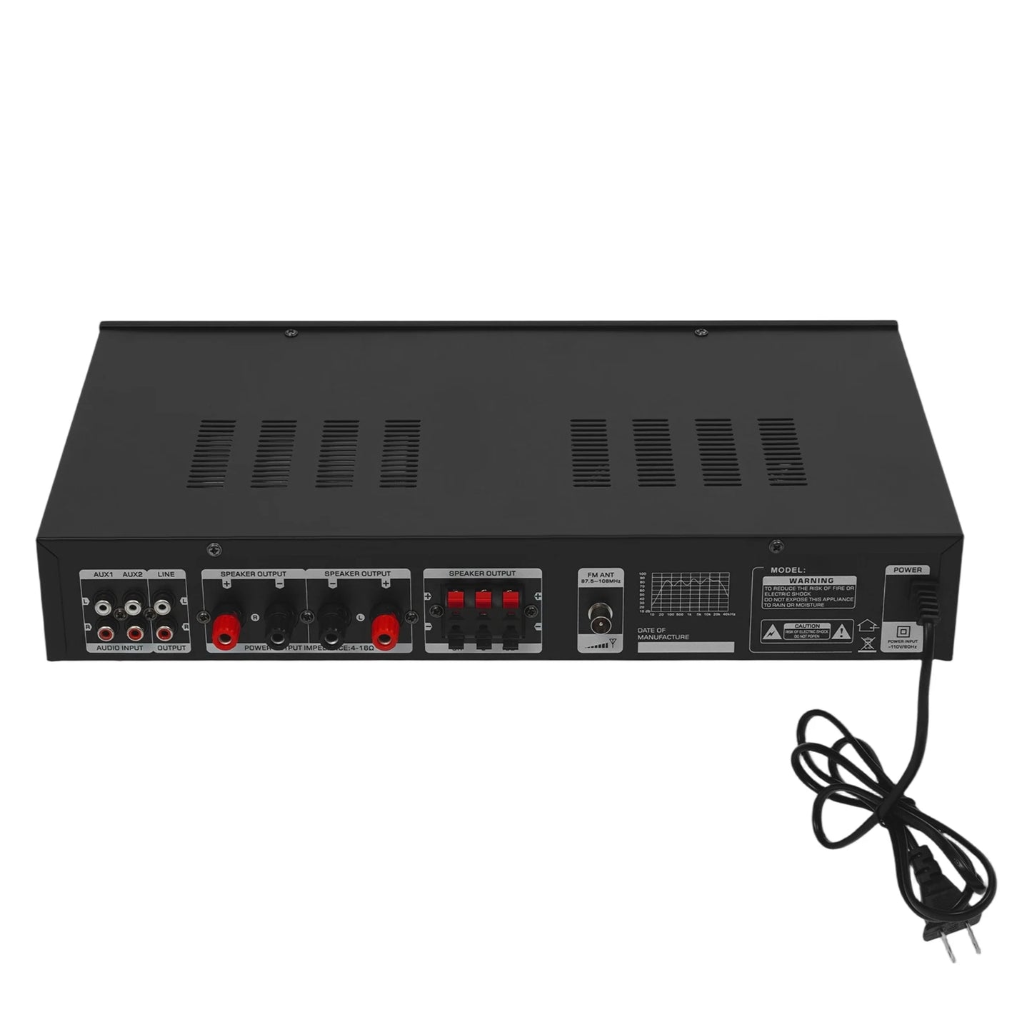 Audio Amplifier, Excellent Audio Performance Remote Control Versatile Connectivity Setting for Home Cafe Business Meeting