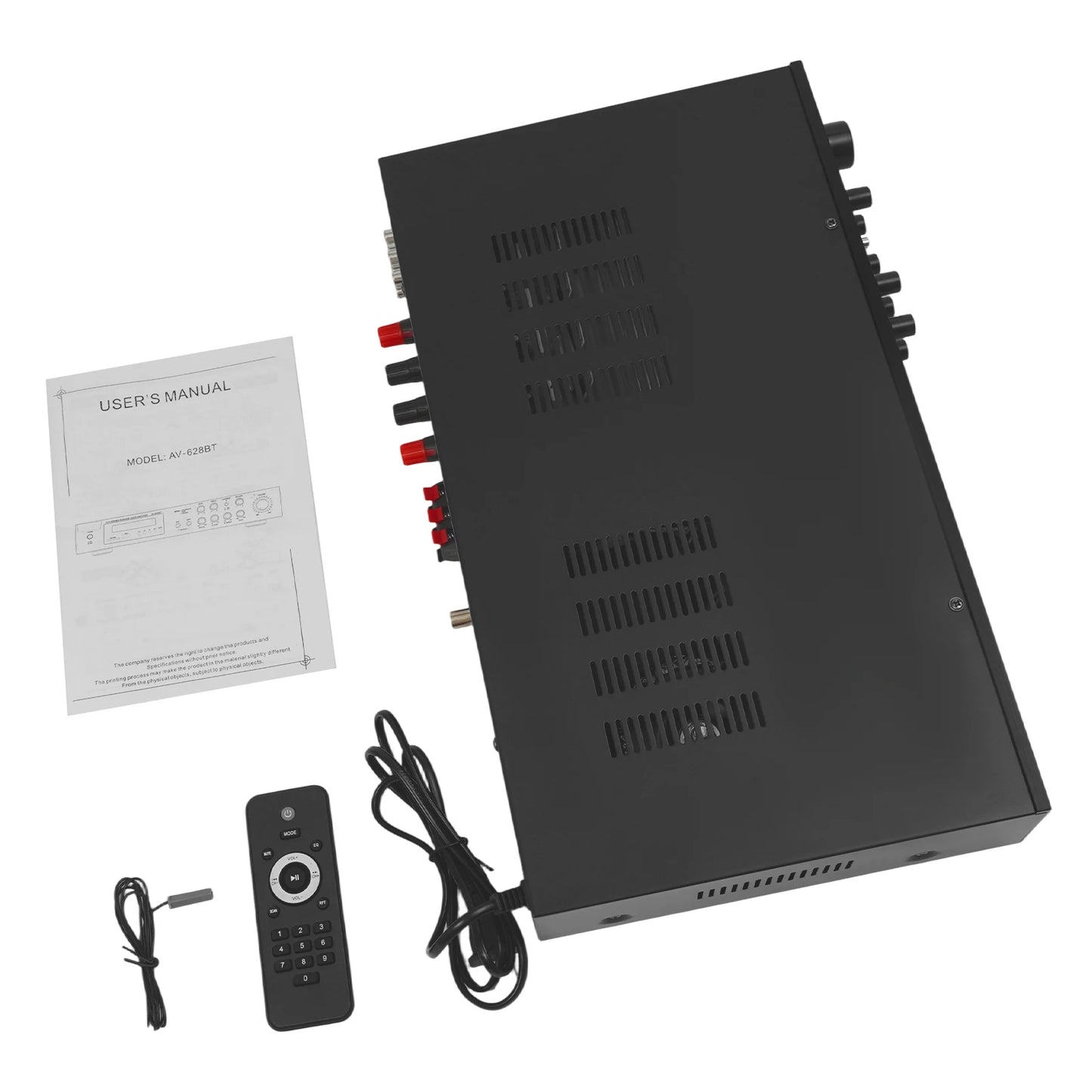 Audio Amplifier, Excellent Audio Performance Remote Control Versatile Connectivity Setting for Home Cafe Business Meeting