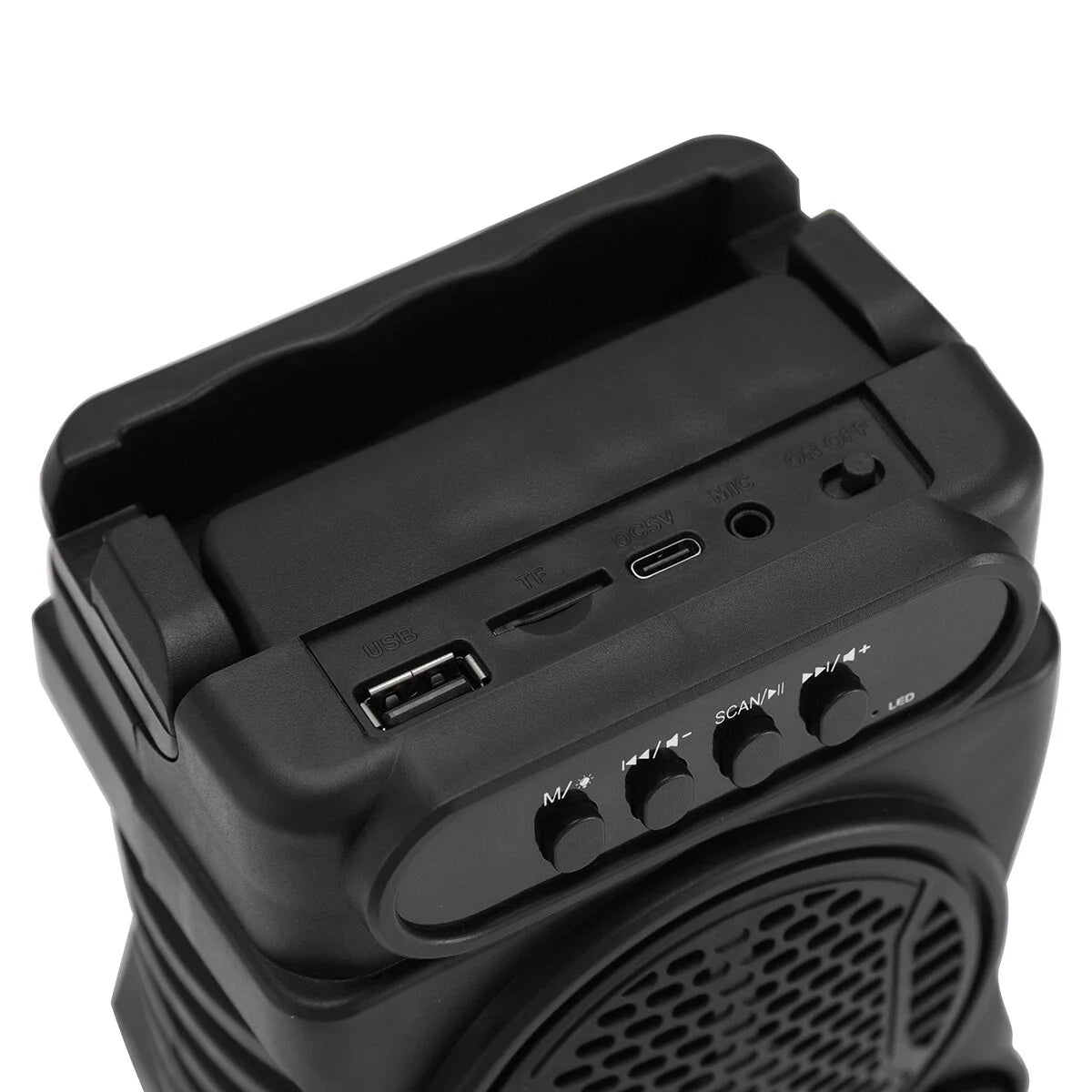 Dual 3" Portable Bluetooth Mini Speaker with TWS & Party Lights & Phone Holder