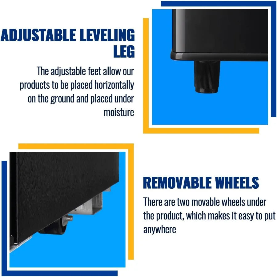 3.5 Cu.Ft Mini Fridge With Freezer for Office Dorm or Apartment Freestanding Refrigerator with Adjustable Thermostat Removable