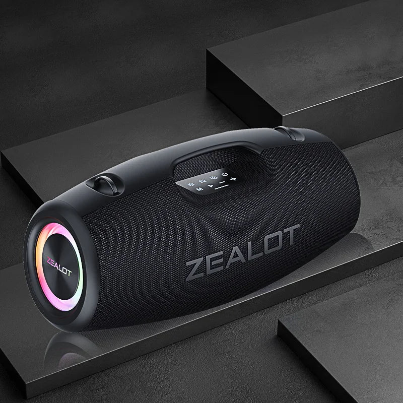 Zealot S78 100W Wireless Speakers, DSP Technology ,Dream Light, Outdoor Portable Subwoofer Speaker ,  Dual Pairing,24000mAh.