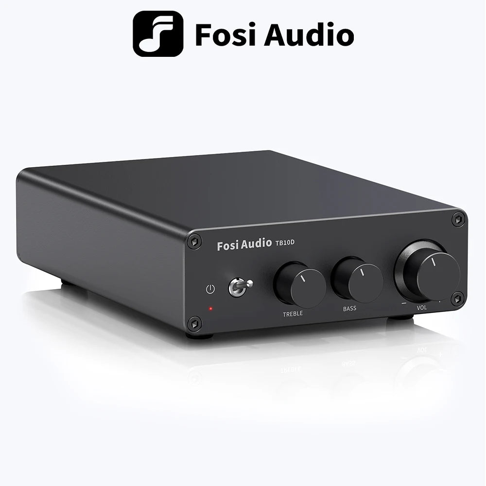 Fosi Audio 300Wx2 HiFi Sound Power Amplifier Upgrade New  TPA3255 Class D Stereo Amp With Treble Bass For Home Speaker