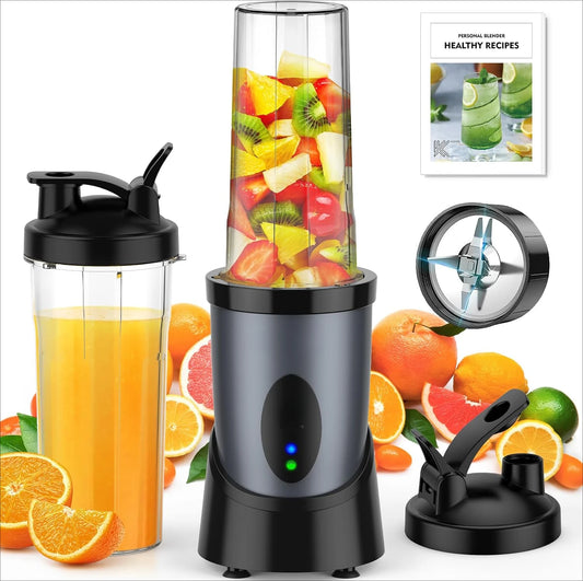 Smoothie Blender, 900W Personal Blender for Kitchen Shakes and Smoothies with 2 22oz Portable Cups