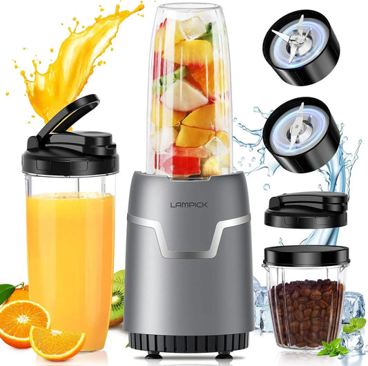 Smoothie Blender, 1100W Personal Blender for Shakes and Smoothies, Blenders and Grinder Combo for Kitchen with 2 * 22 Oz To-Go C