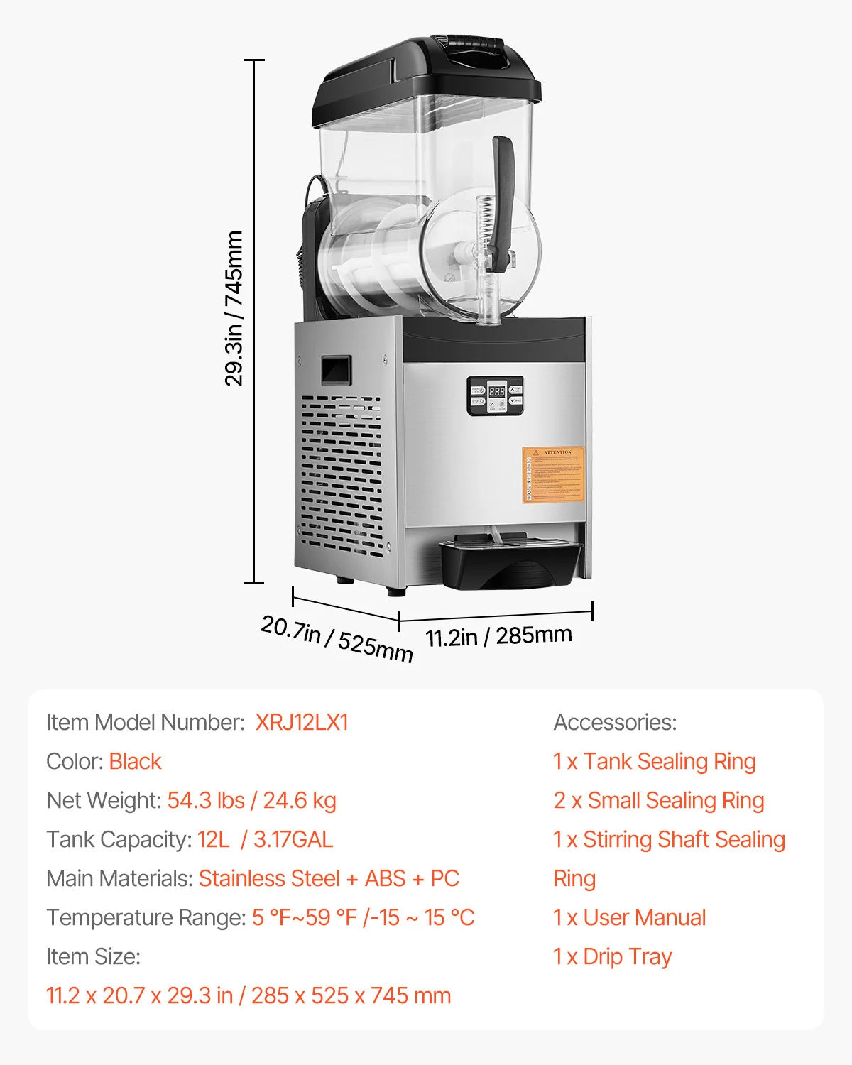 SucceBuy 3-36L Commercial Slushy Machine 1-3 Tanks Stainless Steel Margarita Smoothie Frozen Drink Maker for Party Restaurants